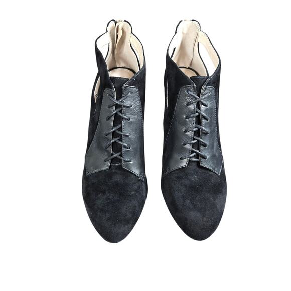 Louise et Cie Shoes Womens Size 8M Suede Leather Cutout Lace Up Heels Booties - Picture 5 of 11